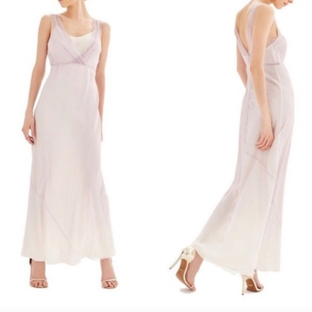 Topshop Purple Silk Crinkle Dress with Slip